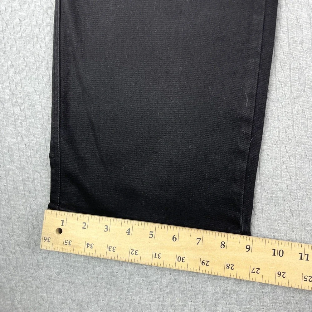 New Judy Blue Jeans Women 16W Black High Waist Crossover Fly Straight Leg‎